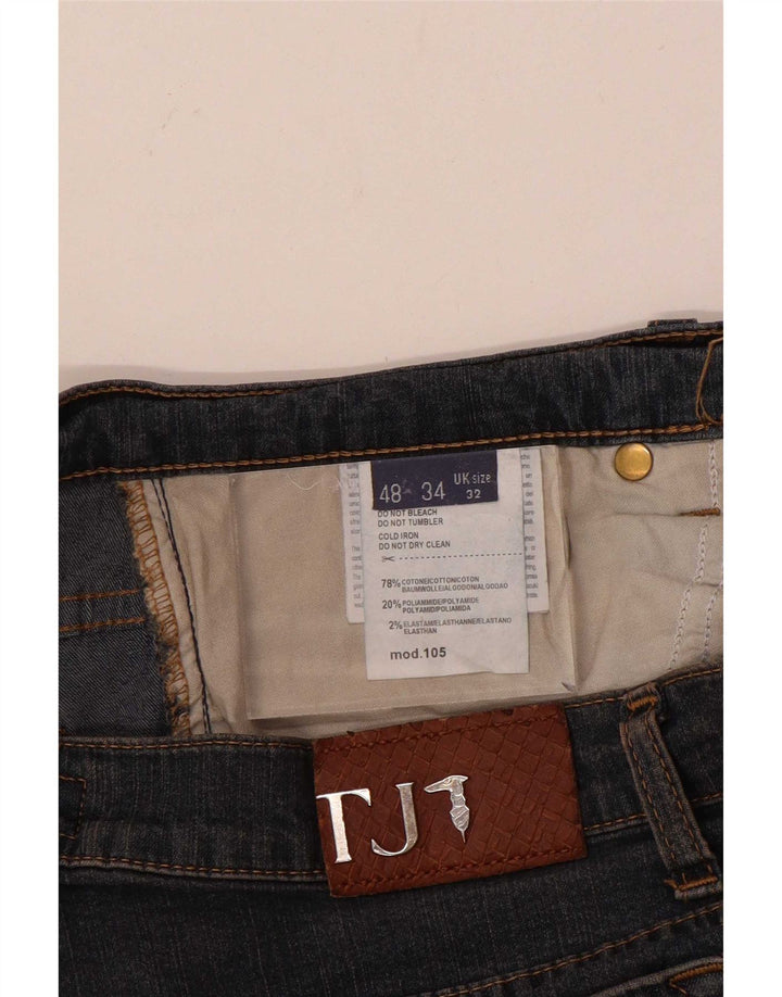 Trussardi Damen Straight Jeans W32 L31 Blaue Baumwolle