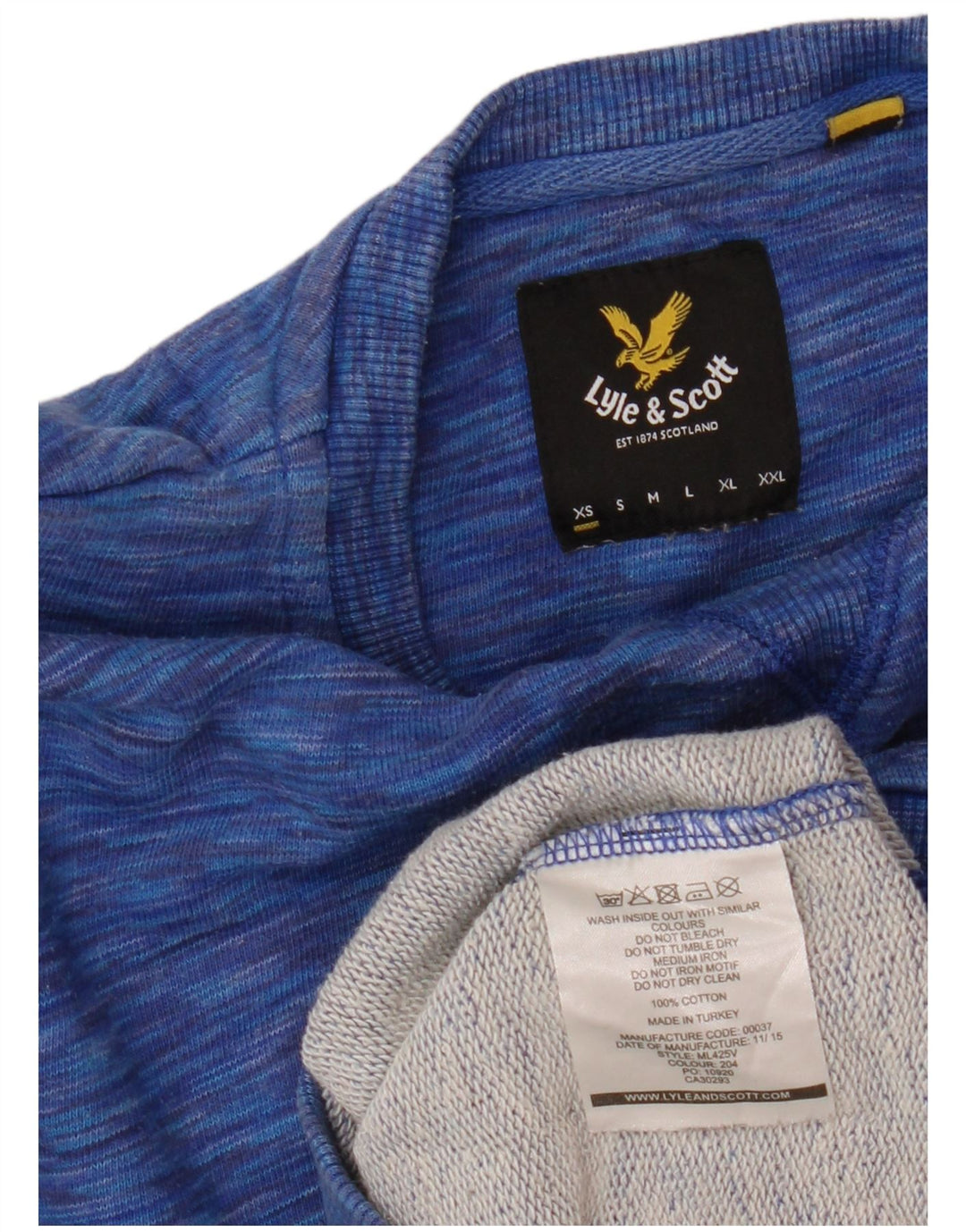 LYLE & SCOTT Damen-Sweatshirt in Übergröße, Gr. 6, XS, Blau meliert