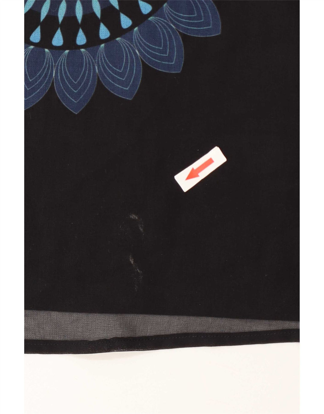Desigual Damen Grafisches asymmetrisches Tunikakleid EU 38 Mittelschwarz Geometrisch