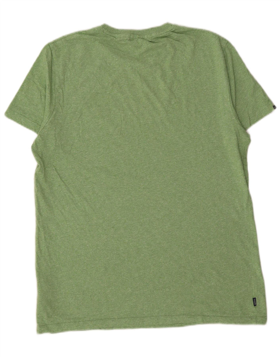 SUPERDRY Herren-T-Shirt-Oberteil, groß, grüne Baumwolle