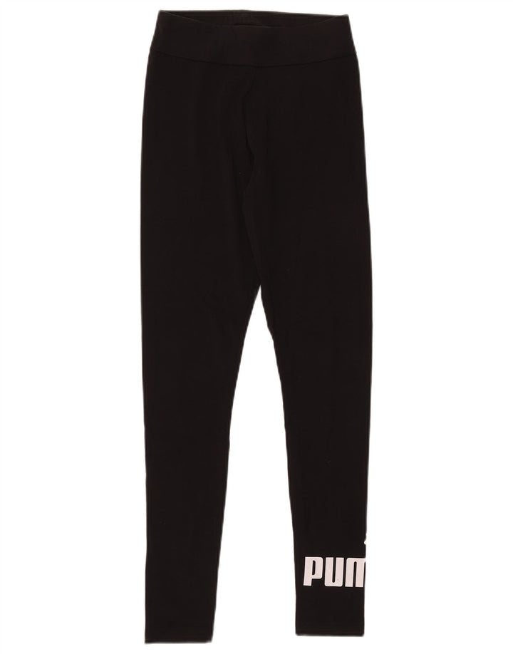 Puma Damen Graphic Leggings UK 8 Small Schwarz