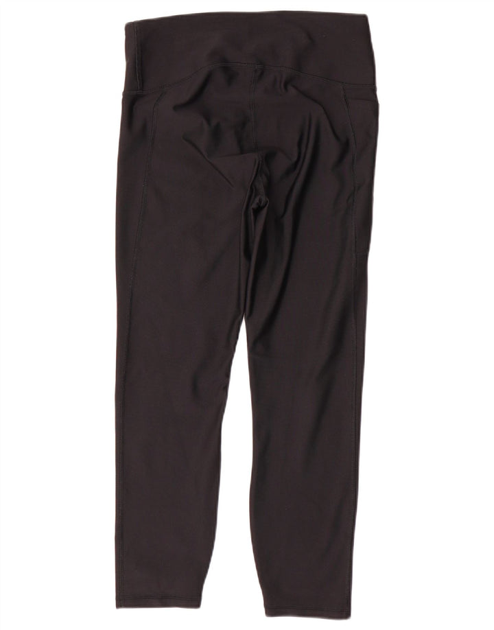 Under Armour Damen Heat Gear Crop Leggings UK 14 Medium Schwarz Polyester