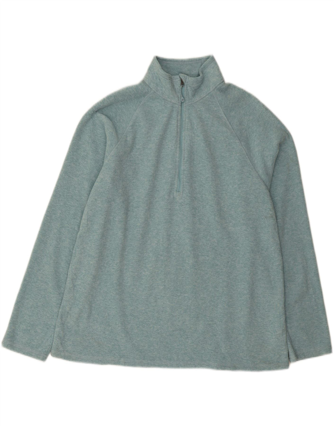 EDDIE BAUER Womens Zip Neck Fleece Jumper UK 18 XL Blue Polyester Vintage Eddie Bauer and Second-Hand Eddie Bauer from Messina Hembry 