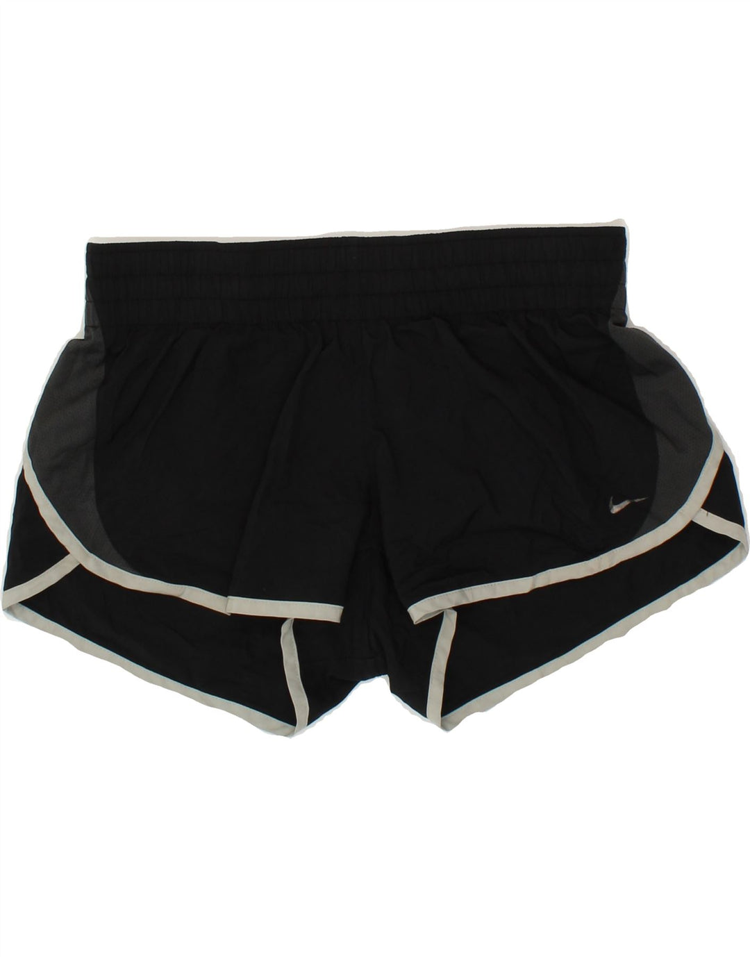 NIKE Womens Dri Fit Sport Shorts UK 12 Medium  Black Colourblock Polyester Vintage Nike and Second-Hand Nike from Messina Hembry 