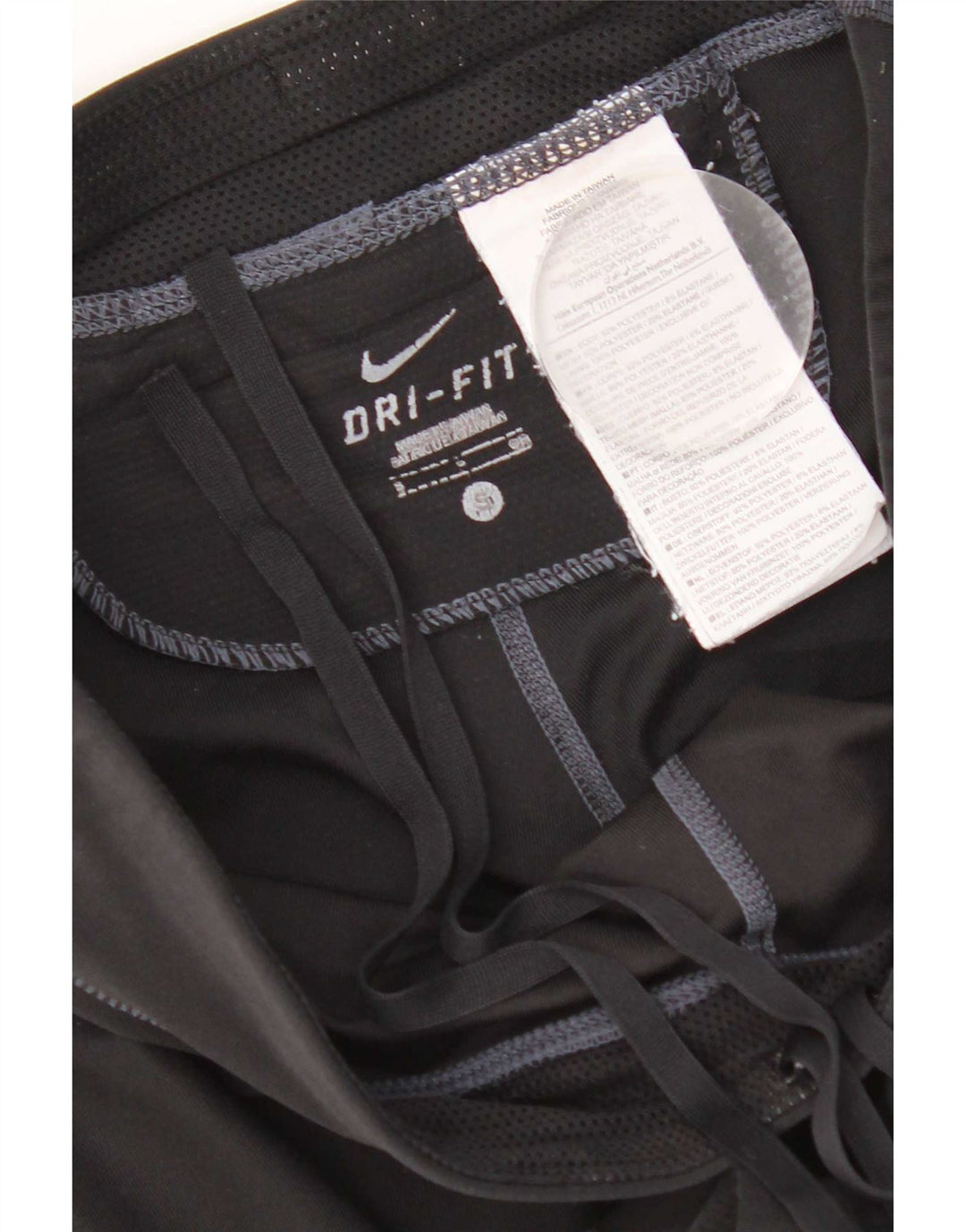 Nike Damen Dri Fit Capri Leggings UK 10 Small Schwarz Polyester