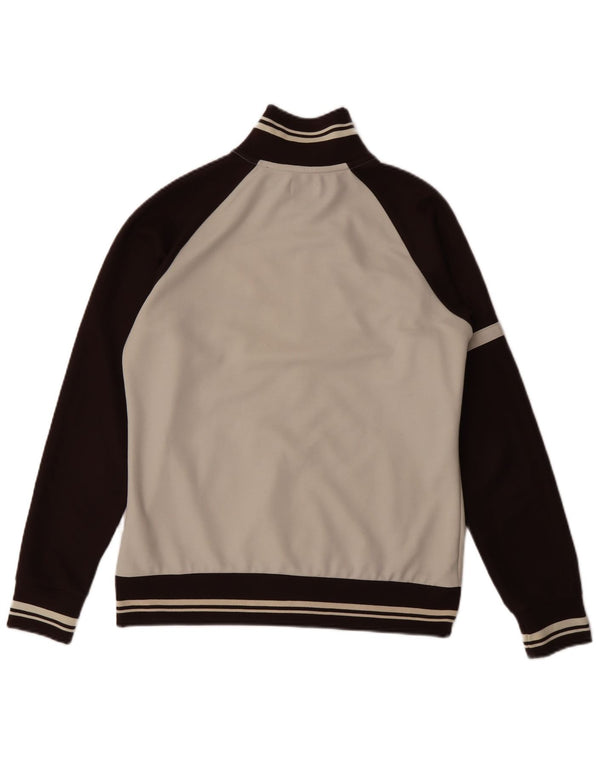 DIADORA Damen-Trainingsanzug-Top-Jacke IT 46 Large Weiß Farbblock