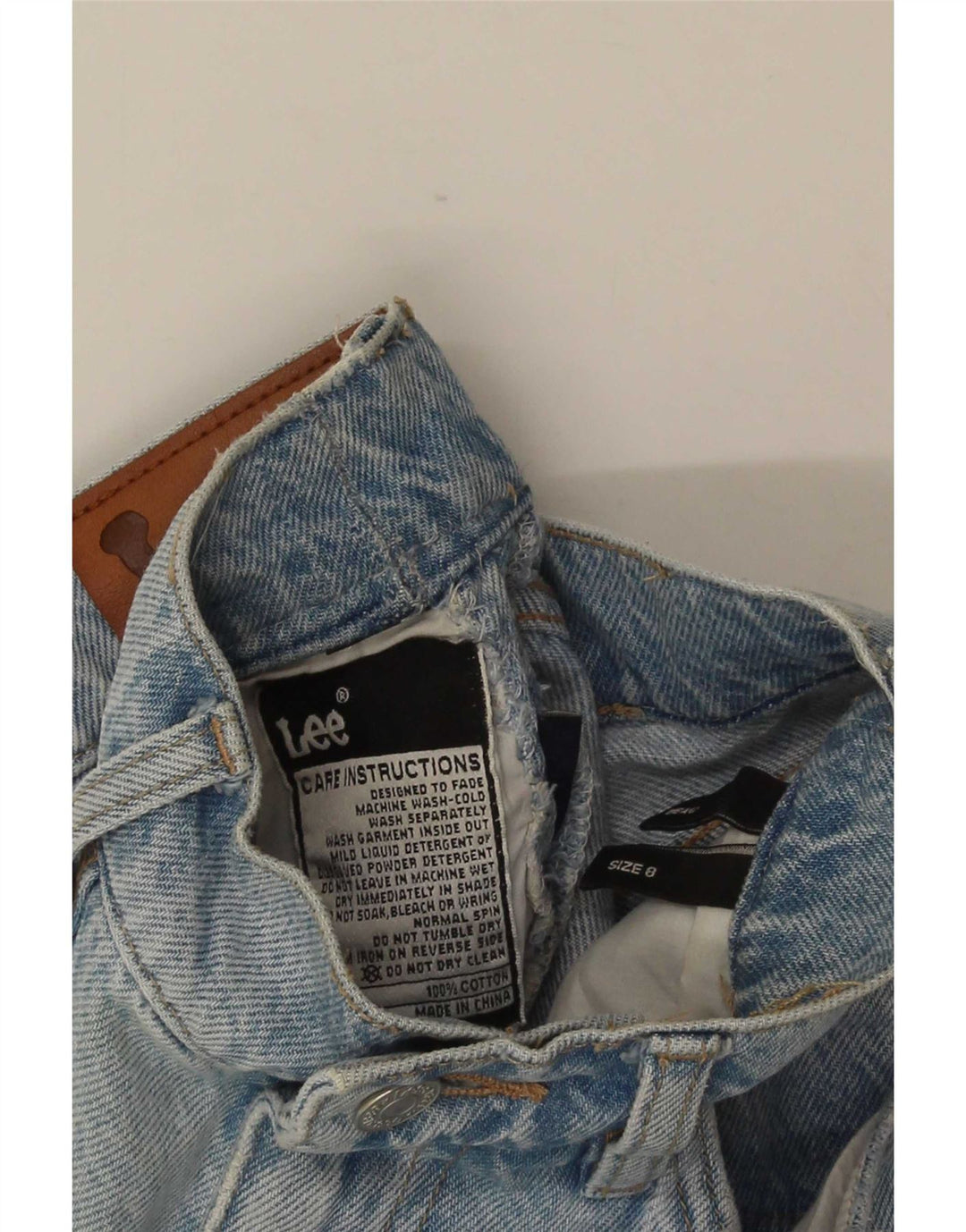 Lee Damen Straight Jeans US 8 Medium W25 L30 Blaue Baumwolle