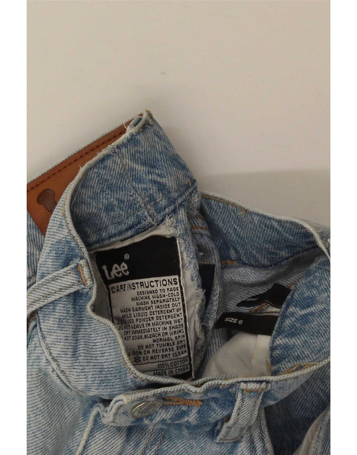 Lee Damen Straight Jeans US 8 Medium W25 L30 Blaue Baumwolle