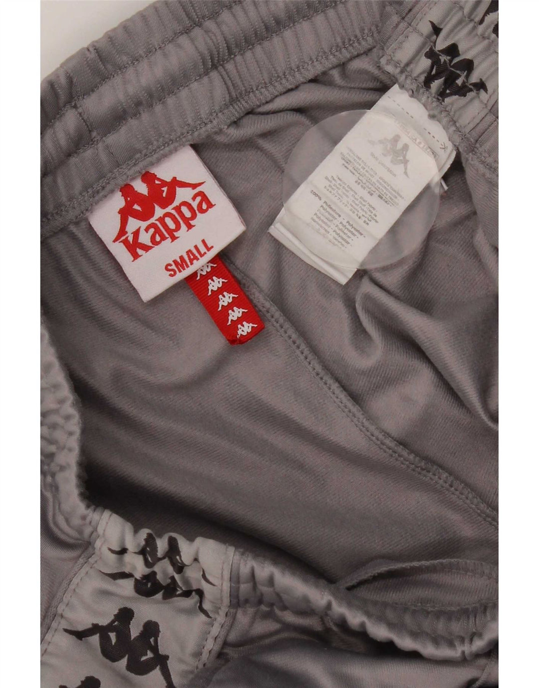 Kappa Herren-Trainingshose mit Grafik, Größe S, Grau, Polyester