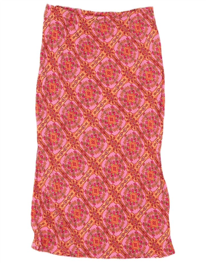 BILLABONG Gerader Rock für Damen, Größe S, Größe W27, Viskose mit rosa Blumenmuster