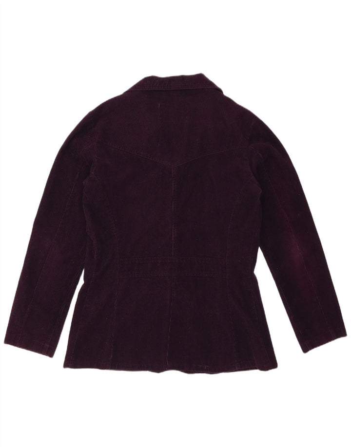 ROCKY Damen 5-Knopf-Blazer aus Cord, UK 14, mittelviolette Baumwolle
