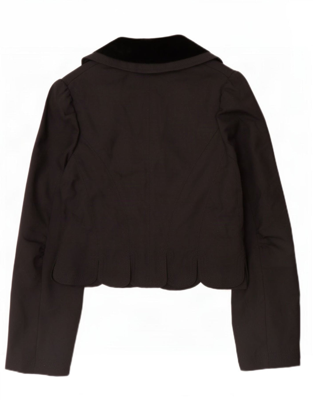 All Saints Damen-Blazerjacke, UK 12, Mittelschwarz, Colourblock-Wolle