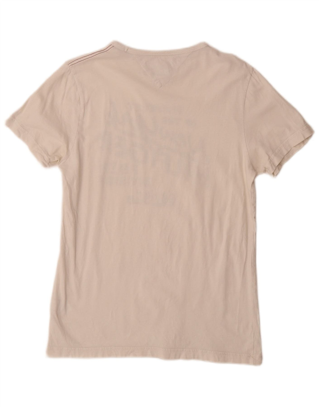 Tommy Hilfiger Herren-T-Shirt mit Grafik, Größe S, weiße Baumwolle