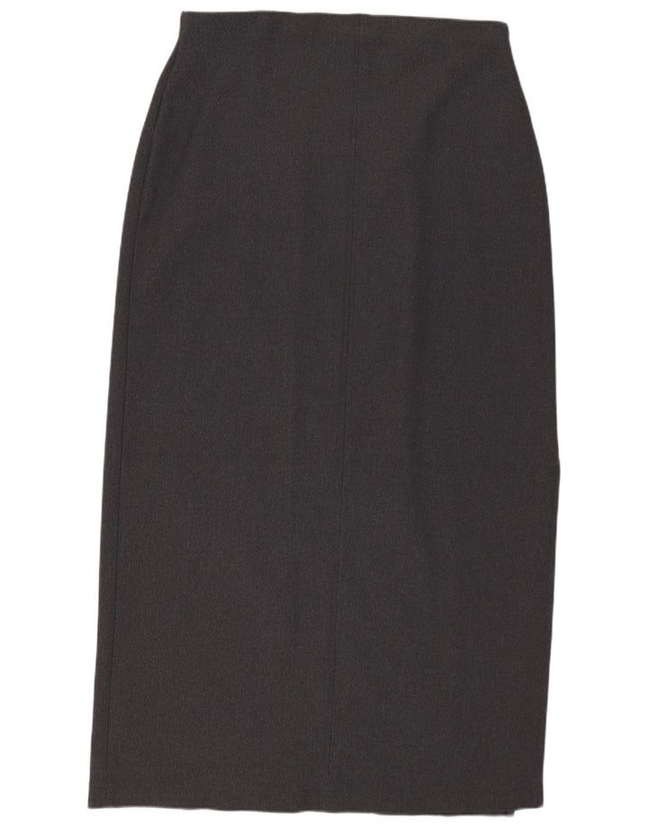 Marks & Spencer Damen Midirock UK 16 Large W32 Graues Nylon