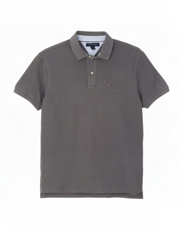 Tommy Hilfiger Herren Poloshirt XL Grau Baumwolle