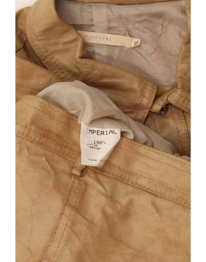 Imperial Damen Lederjacke UK 18 XL Beige