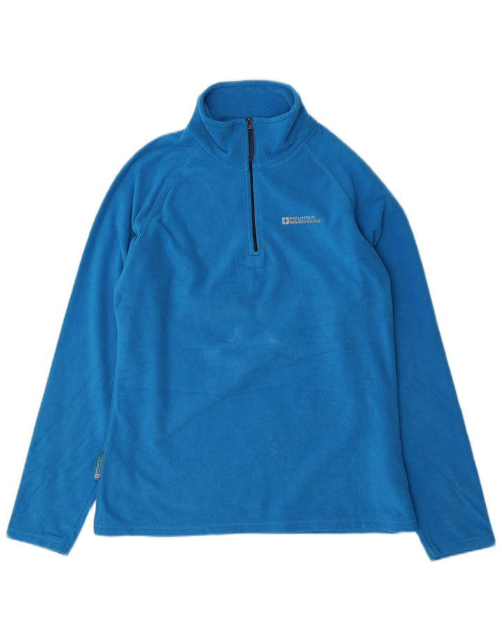 Mountain Warehouse Damen-Fleecepullover mit Reißverschluss am Kragen, UK 12, Mittelblau