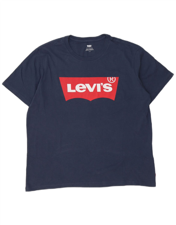 Levi's Herren-T-Shirt mit Grafik, Größe L, Marineblau
