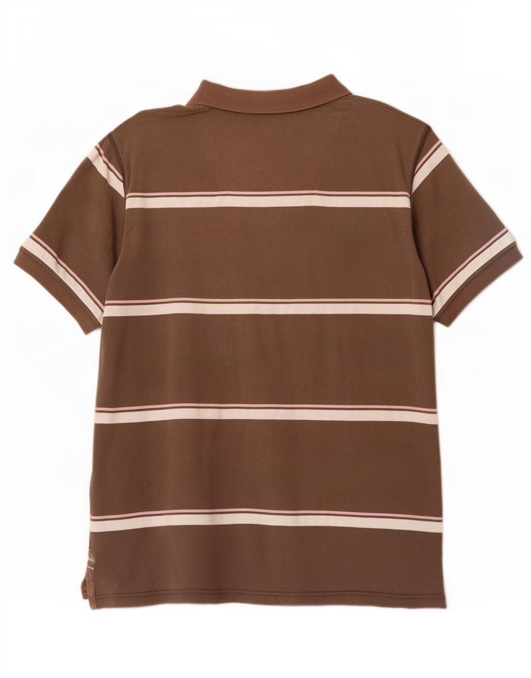 Fat Face Herren-Poloshirt aus mittelbraun gestreifter Baumwolle