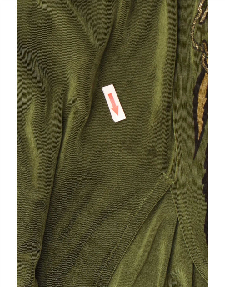 Piccadilly Damen-Hemdbluse in Übergröße mit abstraktem Muster, Gr. 10, Größe S, Grün