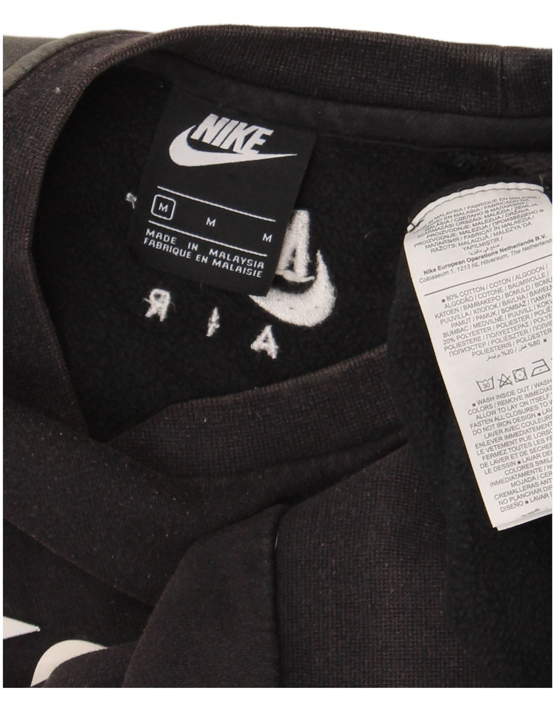Nike Herren-Sweatshirt mit Grafik, mittelschwarz, Baumwolle