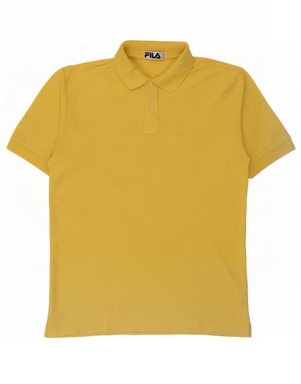 Fila Herren Poloshirt IT 50 mittelgelbe Baumwolle
