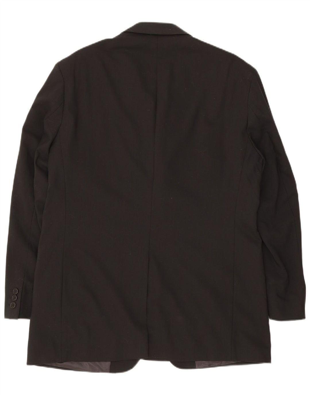 Marks & Spencer Herren-Blazer mit 3 Knöpfen, Gr. 42, Größe L, Schwarz, Schurwolle