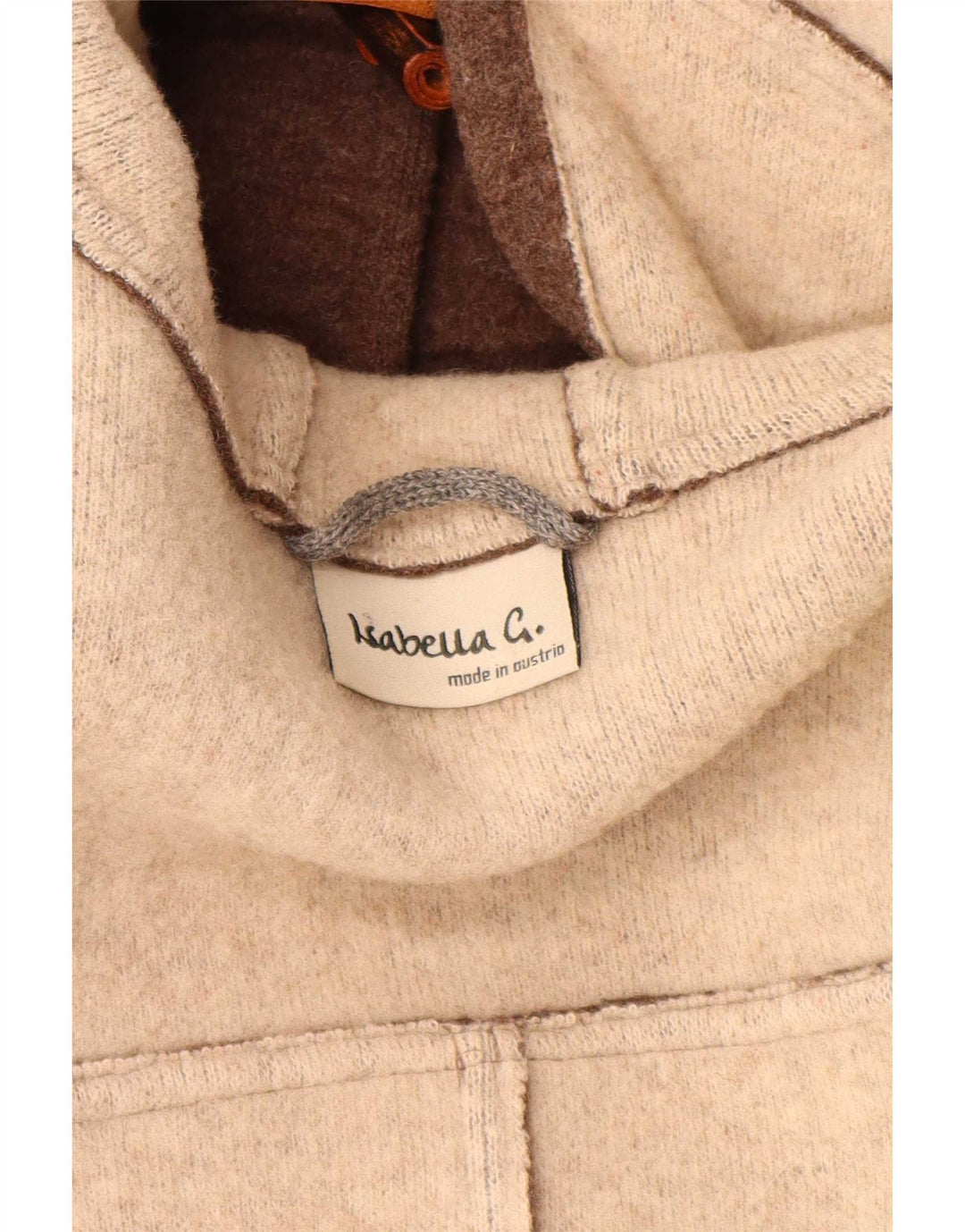 Isabella G Damen Dufflecoat mit Kapuze UK 14 Mittelbraune Schurwolle