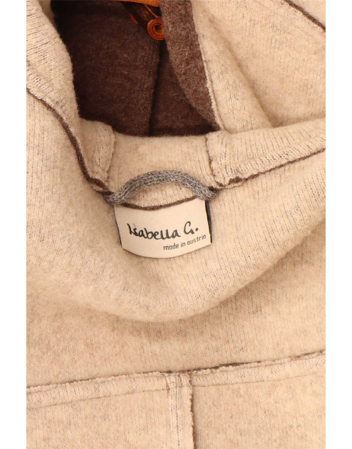 Isabella G Damen Dufflecoat mit Kapuze UK 14 Mittelbraune Schurwolle