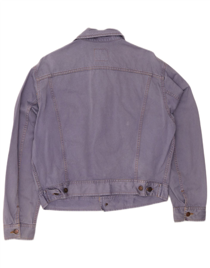 EL CHARRO Damen Crop Oversized Jeansjacke UK 14 Mittelblaue Baumwolle