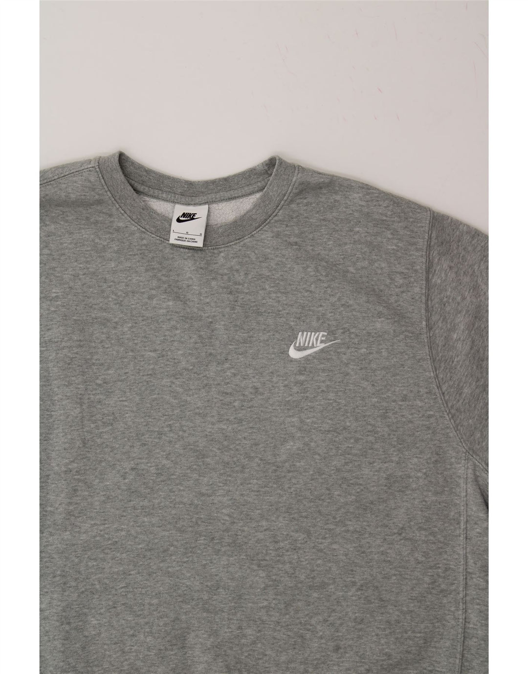 NIKE Herren-Sweatshirt-Pullover, groß, graue Baumwolle