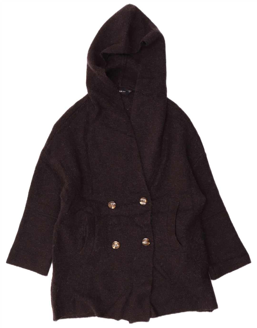 Zara Damen-Strickjacke in Übergröße mit Kapuze, Gr. 14, mittleres Marineblau