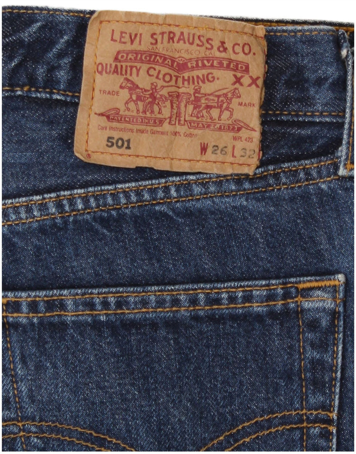 Levi's Herren 501 Straight Jeans W26 L32 Blau