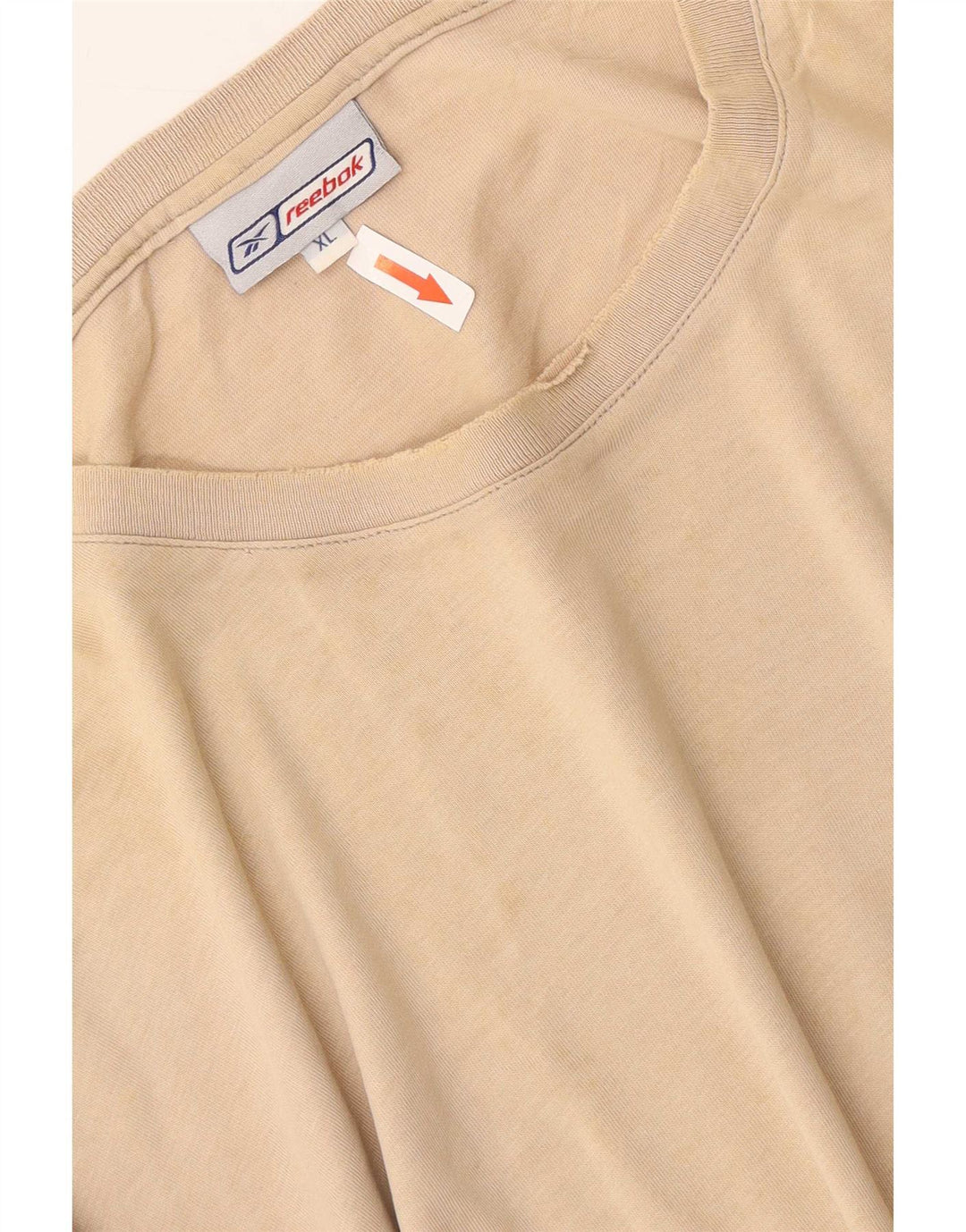 Reebok Herren T-Shirt Top XL Beige Baumwolle