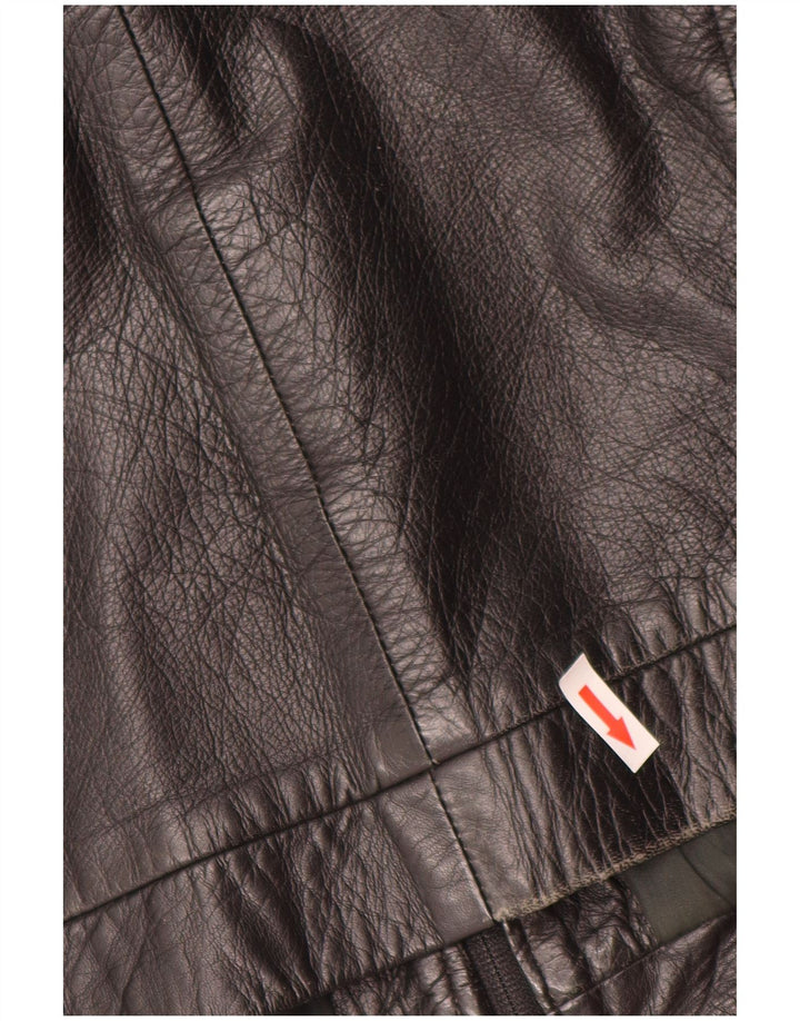 Vintage Herren Lederjacke IT 50 Großes schwarzes Leder