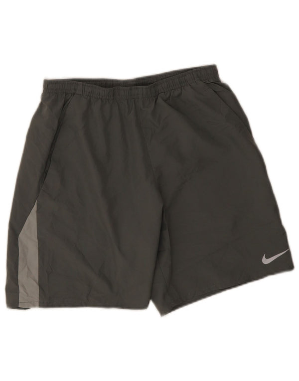 Nike Herren Dri Fit Sportshorts, klein, graues Farbblock-Polyester