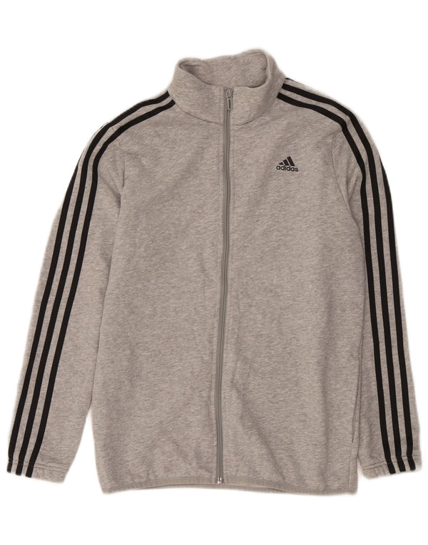 Adidas Jungen Primegreen Trainingsanzug-Top-Jacke, 13–14 Jahre, grau gefleckte Baumwolle