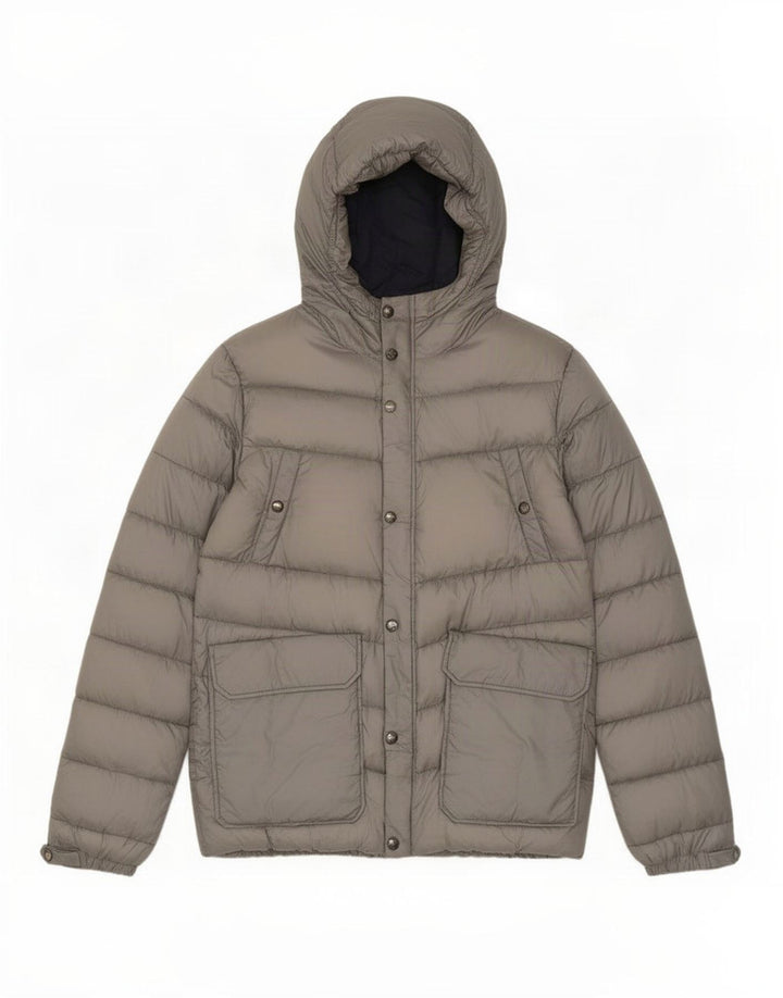 Woolrich Herren-Jacke mit Kapuze, gepolstert, Größe 40, Grau