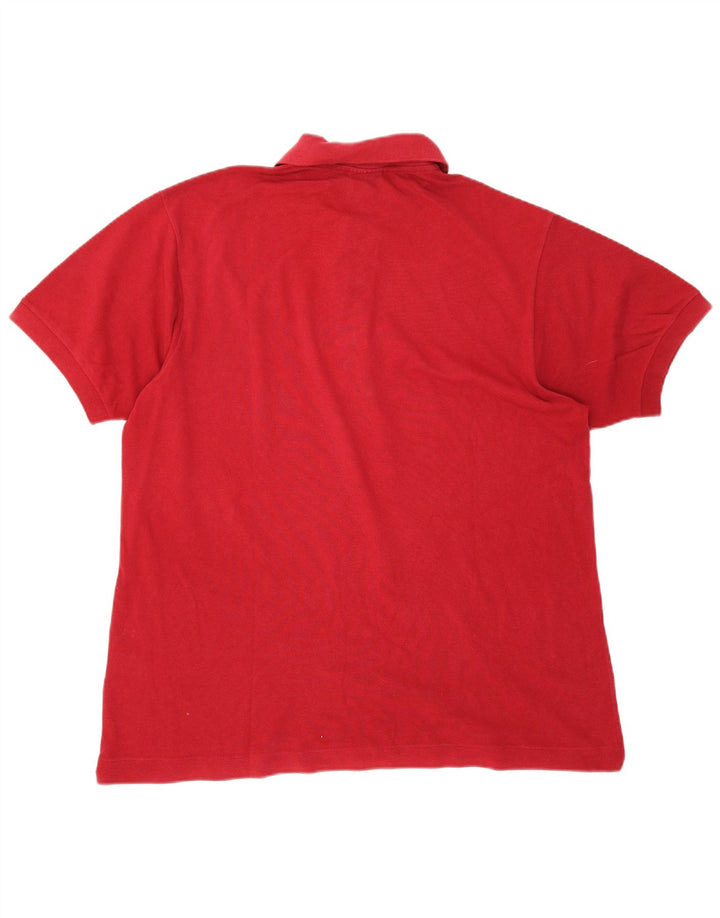 Lacoste Herren-Poloshirt, Größe 6 XL, rote Baumwolle