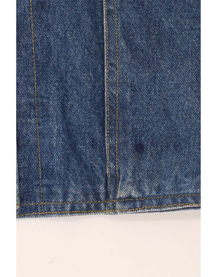 Vintage Damen Übergroße 2-Knopf-Jeans-Blazerjacke UK 18 XL Blau