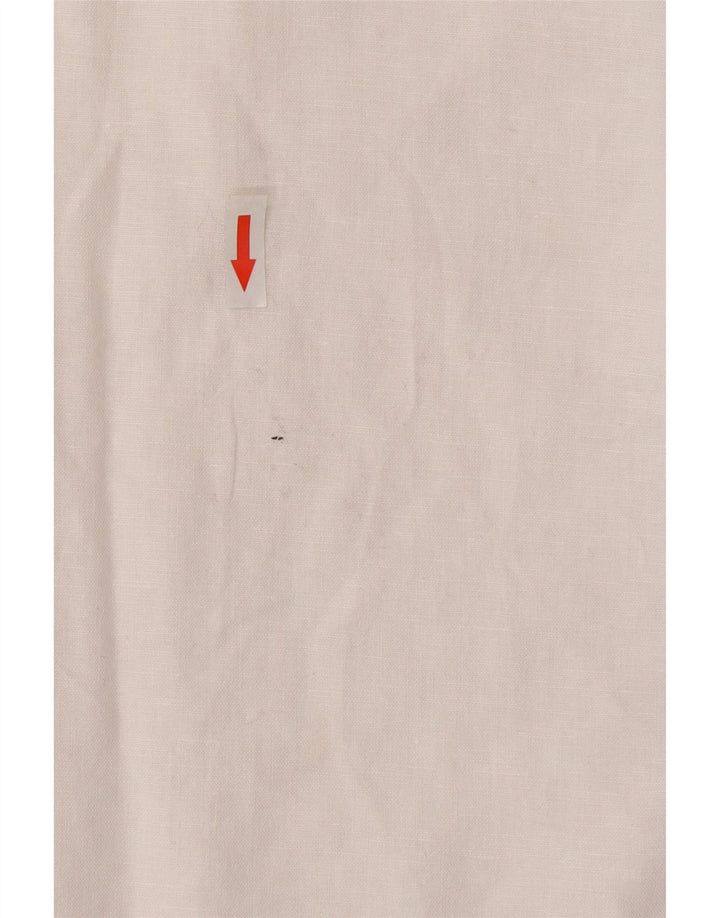 Zara Damen Kurzarm-Hemd mit entspannter Passform, UK 14, Mittelweiß
