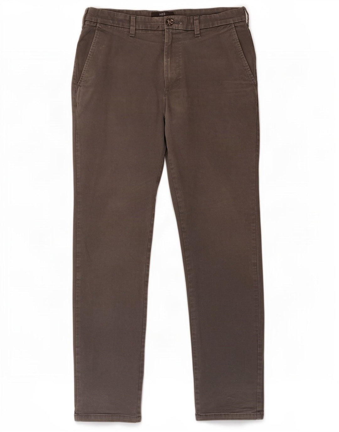 Marks & Spencer Slim Chino-Hose für Herren, W32, L31, graue Baumwolle