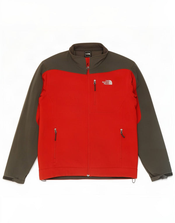 The North Face Herren-Windbreaker-Jacke, UK 40, Größe L, Rot, Farbblock