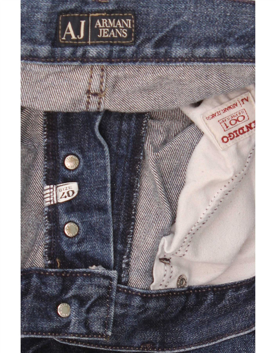 Armani Herren Straight Jeans W40 L30 Blau