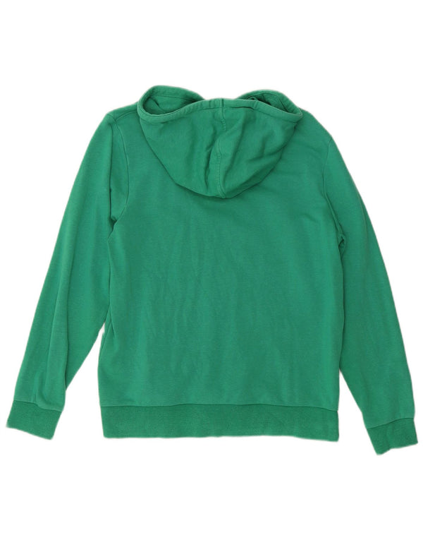 Marks & Spencer Damen-Kapuzenpullover mit normaler Passform, UK 12, mittelgrün, Baumwolle