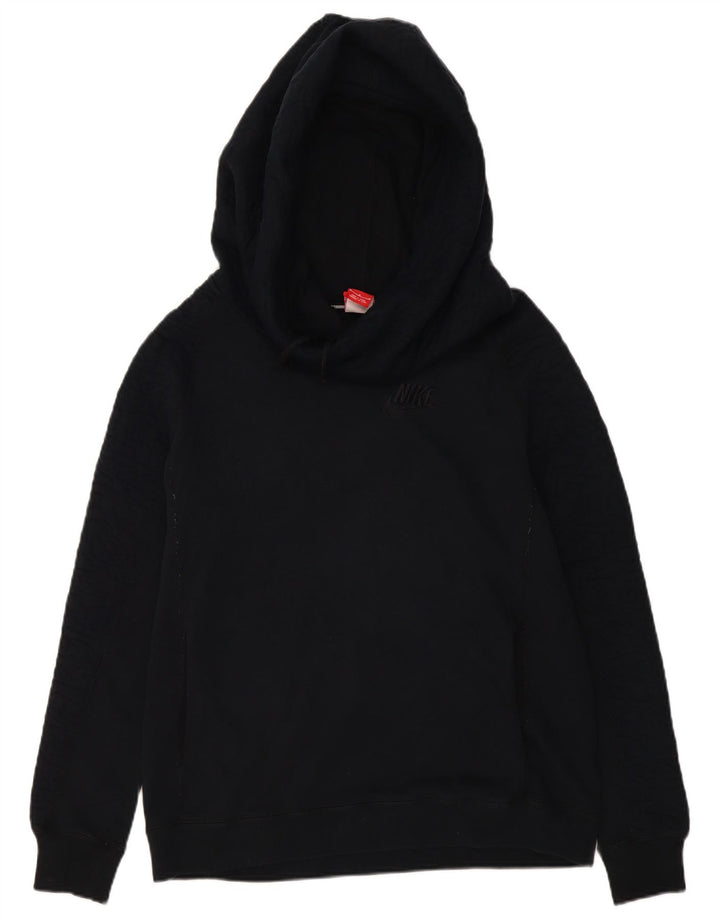 Nike Damen-Pullover mit übergroßem Kapuzenpullover, Gr. 14, mittelschwarz, Baumwolle