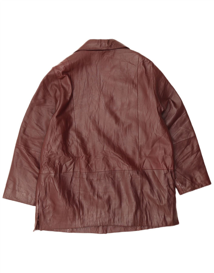 Morena Damen Ledermantel EU 44 XL Burgund