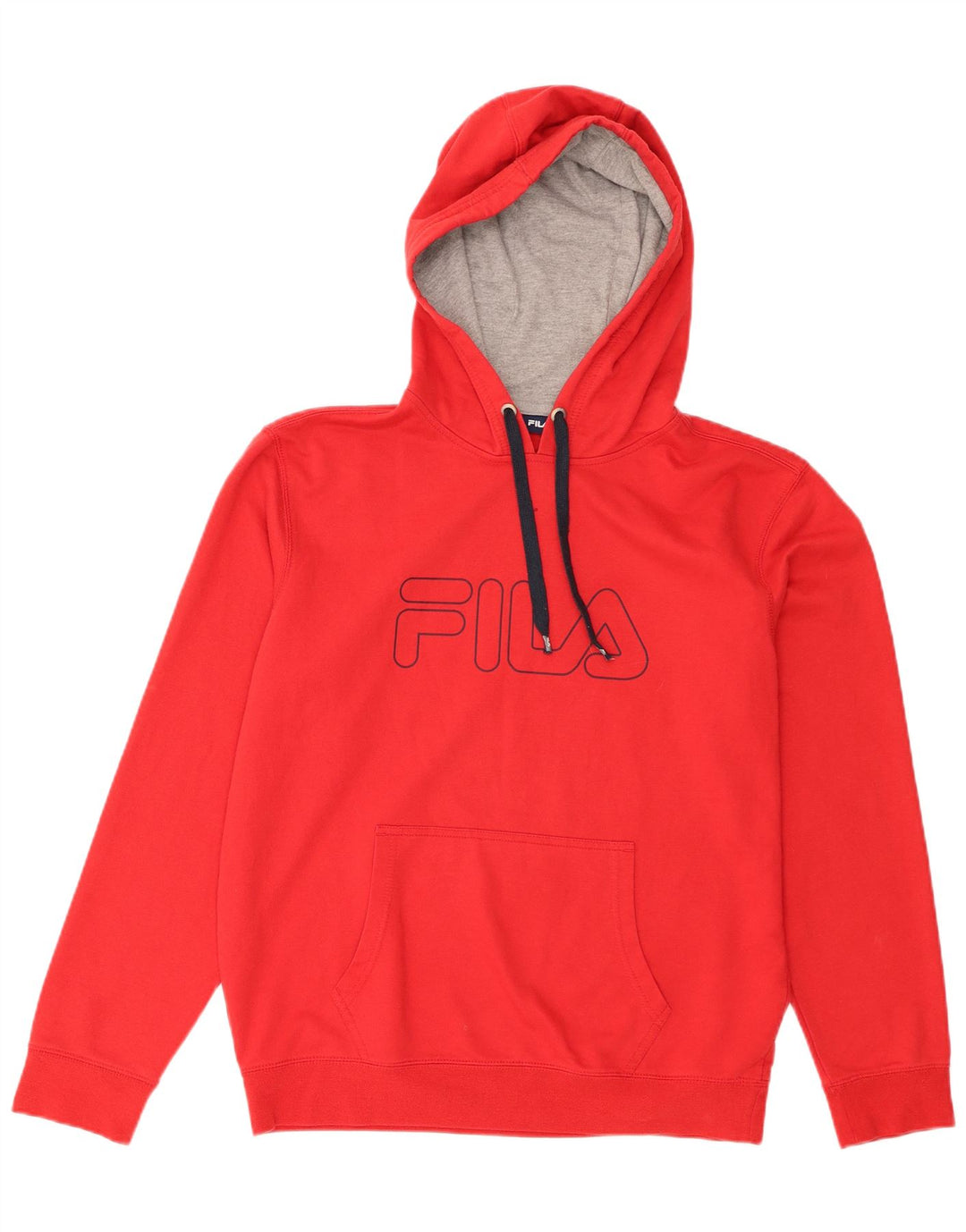 Fila Herren-Kapuzenpullover mit Grafik, groß, rot, Polyester