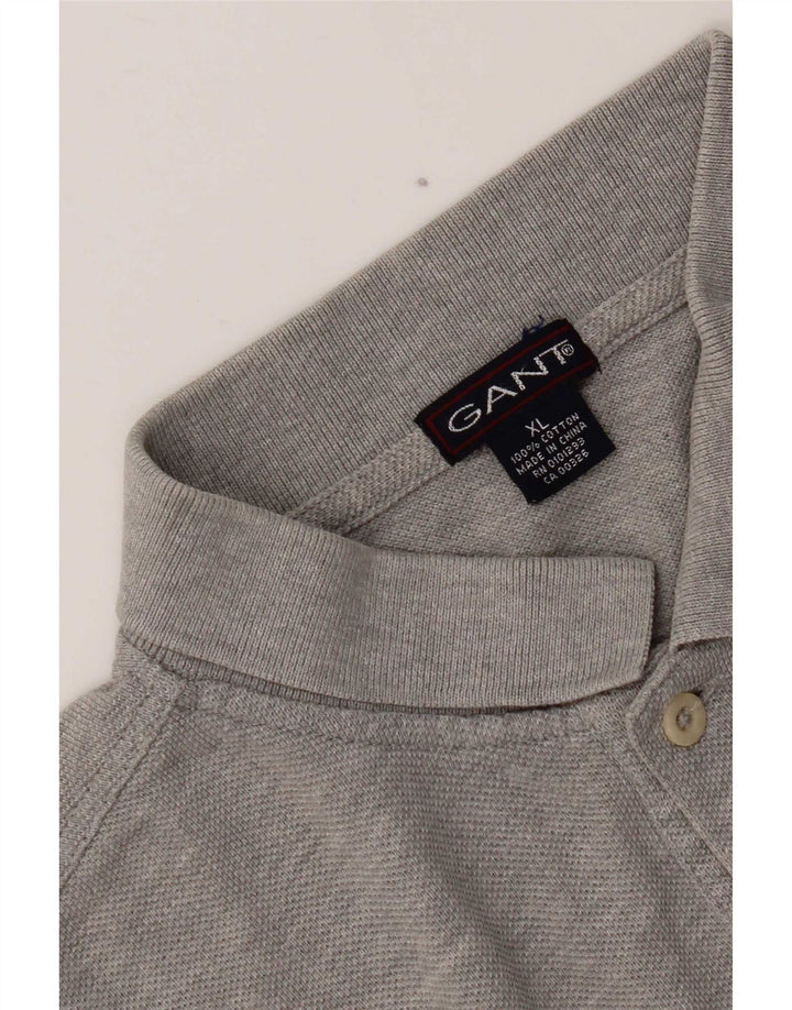 Gant Herren Poloshirt XL Grau Baumwolle