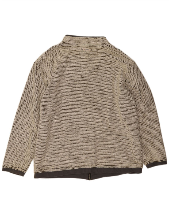 Weird Fish Herren-Trainingsanzug-Oberteil, Jacke, Größe L, Beige, Baumwolle
